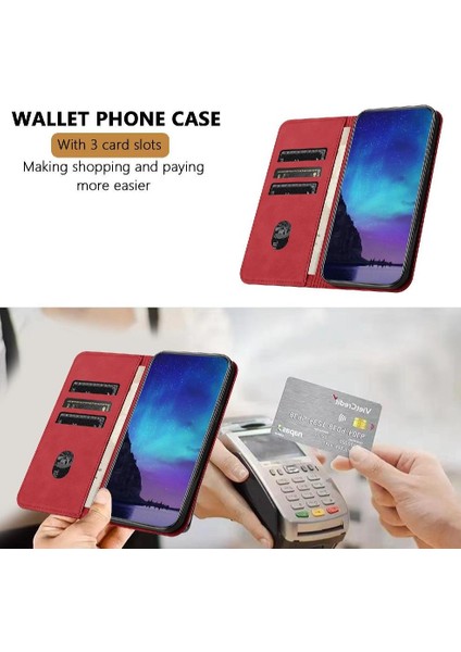 Xiaomi Poco M6 4g Kart Yuvaları Tutucu Için Kılıf Folio Kapak Pu Deri Cüzdan (Yurt Dışından)