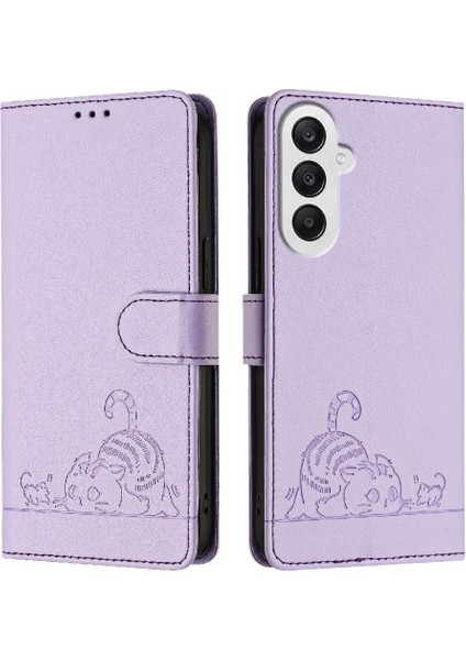 Samsung Galaxy A25 5g Için Kılıf Cüzdan Kapak Çevirin Kedi Rfıd Kart Yuvası Tutucu (Yurt Dışından) indirimleri