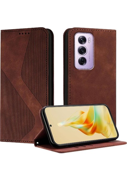 Oppo Oppo 12 Pro 5g Pu Deri Için Kılıf Folio Kapak Cüzdan Kickstand Kart (Yurt Dışından)