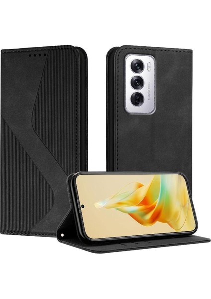 Oppo Oppo 12 5g Için Kılıf Manyetik Pu Deri Kart Yuvaları Tutucu Folio Kapak (Yurt Dışından)