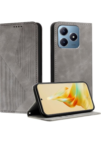 Realme C63 4g Manyetik Pu Deri Için Kılıf Folio Kapak Cüzdan Kickstand (Yurt Dışından) indirimleri