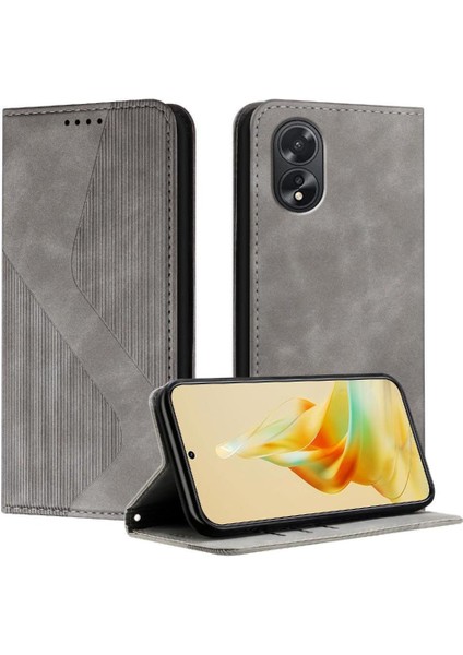 Oppo Için Kılıf A18 4G/A38 4g Cüzdan Kickstand Manyetik Folio Kapak Pu Kart (Yurt Dışından)