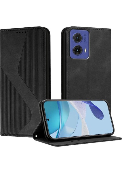 Motorola Moto G85 Pu Deri Cüzdan Kickstand Kart Yuvaları Tutucu Için Kılıf (Yurt Dışından)