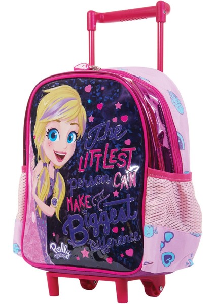 Polyester Çok Renkli Kız Çocuk Çekçekli Çanta 21471 Polly Pocket