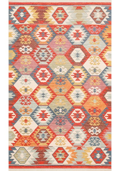 Nomad NMD01 Multy Pamuk Ile Üretilen Çift Taraflı Kullanıma Uygun Yıkanabilir Otantik Kilim