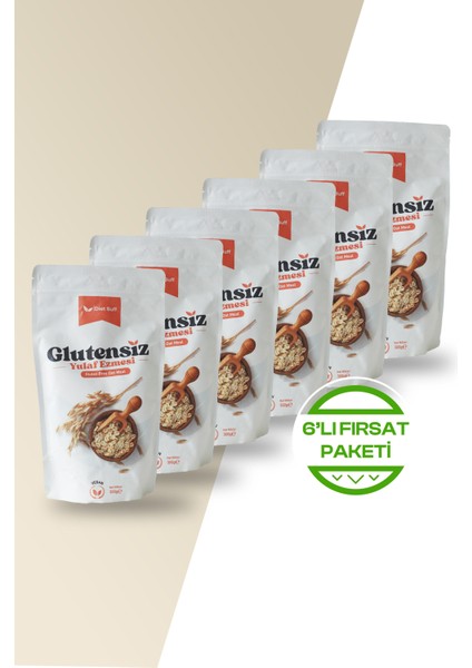 Glutensiz Organik Yulaf Ezmesi 300GR 6lı Paket