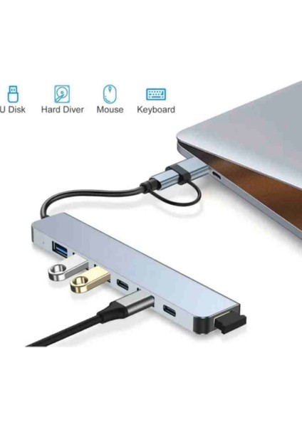 USB Type-C Hub 7in1 USB Çoğaltıcı 3.0