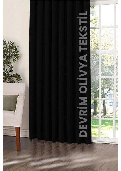 Lüks Özel Dikim Siyah Blackout Işık Geçirmez Fon Perde Ekstraforlu Karartma Blackout