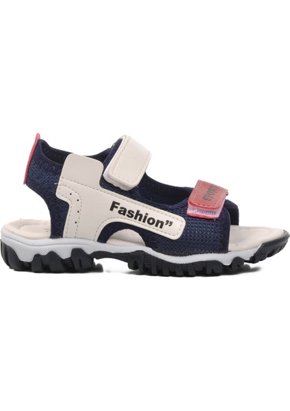 24-410-B Lacivert-Beyaz-Kırmızı Erkek Çocuk Sandalet