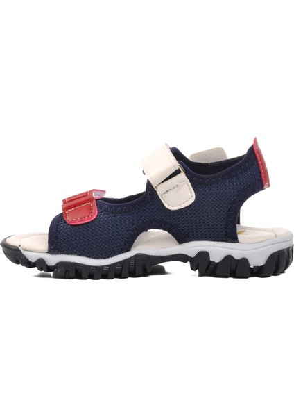 24-410-B Lacivert-Beyaz-Kırmızı Erkek Çocuk Sandalet