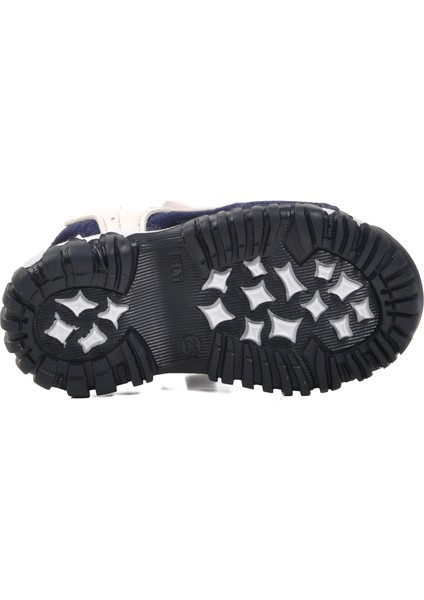 24-410-B Lacivert-Beyaz-Kırmızı Erkek Çocuk Sandalet