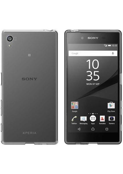 Sony Xperia Z5 Premium Kılıf Süper Silikon Kapak-Renksiz