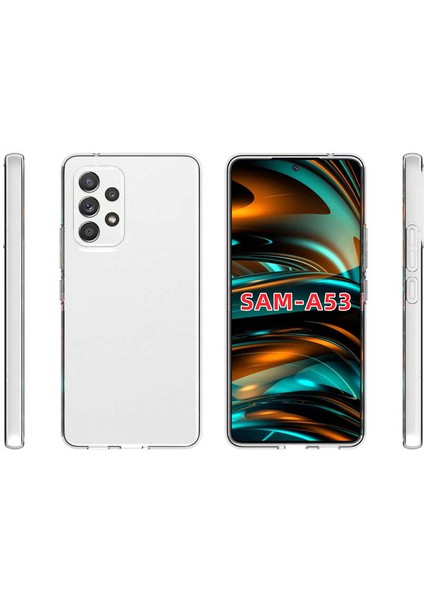 Galaxy A73 Kılıf Süper Silikon Kapak-Renksiz