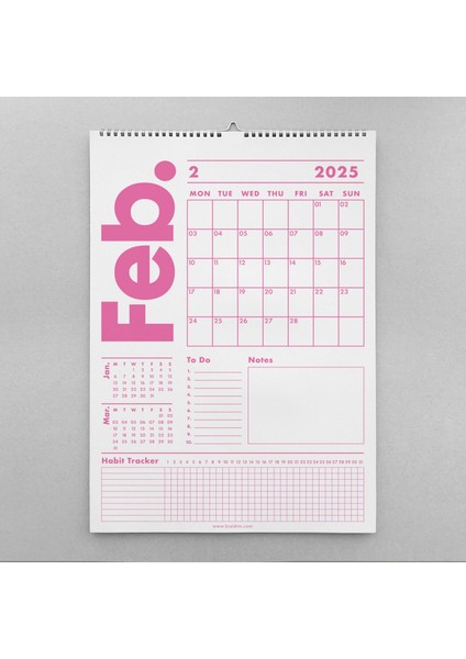 2025 Duvar Takvimi Yıllık Planlayıcı, A4, 33X48 Cm, Alışkanlık Takipçisi, 2025 Wall Planner, Monthly Habbit Tracker, To Do List