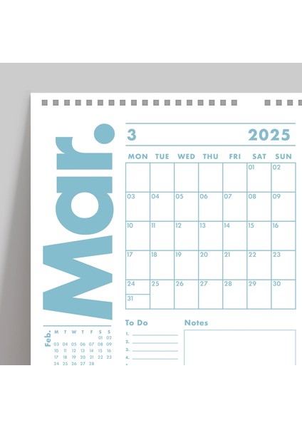 2025 Duvar Takvimi Yıllık Planlayıcı, A4, 33X48 Cm, Alışkanlık Takipçisi, 2025 Wall Planner, Monthly Habbit Tracker, To Do List
