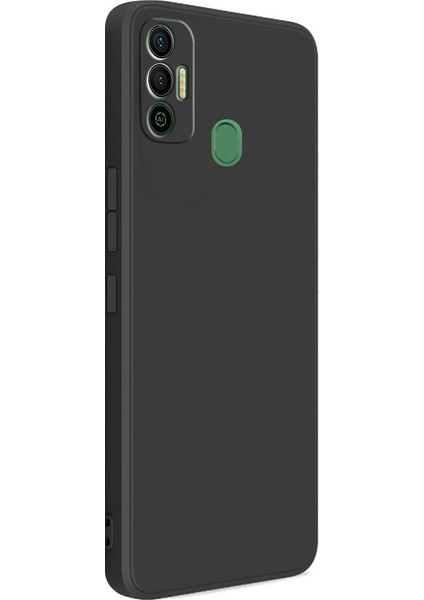 Tecno Spark 7 Kapak Içi Kadife Kamera Korumalı Lansman Silikon Kılıf - Siyah