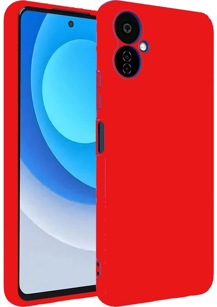 Tecno Camon 19 Neo Kapak Içi Kadife Kamera Korumalı Lansman Silikon Kılıf - Kırmızı