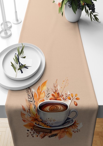 Sonbahar Serisi 140X40 cm Dijital Baskılı Runner (Halloween Autumn)