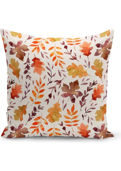 Bertille Home Sonbahar Serisi Çift Tarafı Dijital Baskılı  8'li Kırlent Kılıfı Seti (Halloween Autumn Cushion Cover)