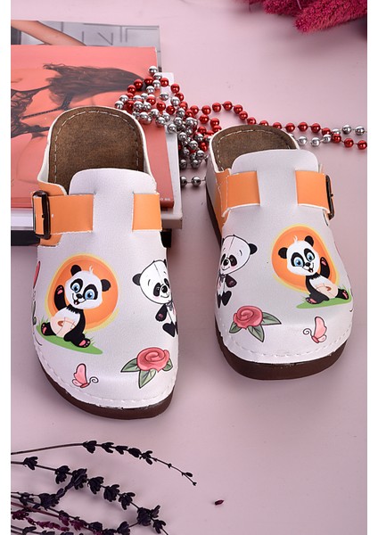 Azizsahinshoes 3001 Sevimli Panda Ortopedik Yumuşak Taban Anatomik Terlik