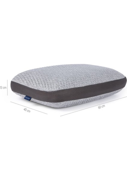 Tekno Trust 60 x 40 Doğal Lif Kılıflı Hava Kanallı Visco Ortopedik Yastık 60X40X13 Cm, Gri Hava Geçirgen 650 + fiyatları