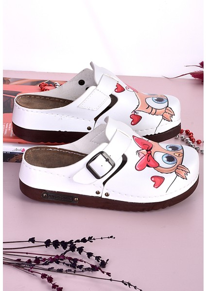 3005 Kurdeleli Kuş Desenli Anatomik Terlik modelleri