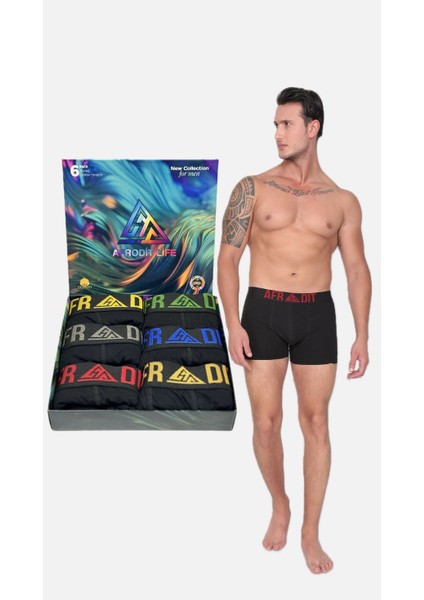 6'lı Premium Lıkralı Kutulu Erkek Boxer
