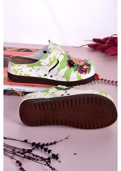 3014 Turuncu Kurbağa Desenli Anatomik Terlik fiyatları