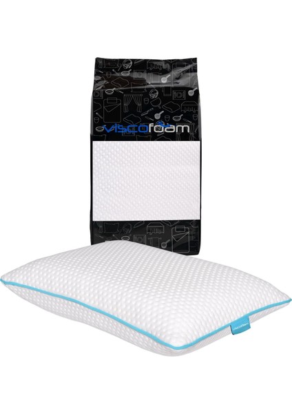 Tekno Trust Beyaz Comfy Boyun Destekli Ortopedik Yastık Tombul Visco Yastık - 55X35X12CM 55 x 35 Pamuk Polyeste