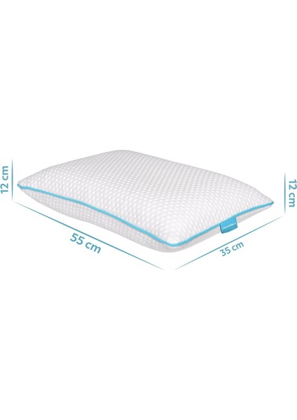 Tekno Trust Beyaz Comfy Boyun Destekli Ortopedik Yastık Tombul Visco Yastık - 55X35X12CM 55 x 35 Pamuk Polyeste fiyatları
