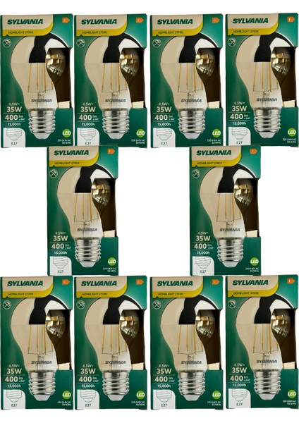 4,5W (35W) Endirekt 2700K (Sarı Işık) E27 Duylu LED Ampul (10 Adet)