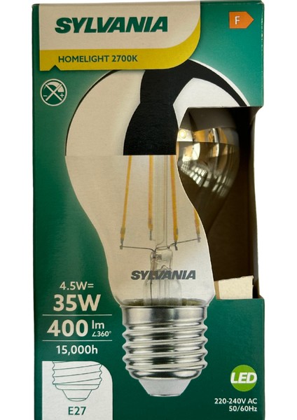 4,5W (35W) Endirekt 2700K (Sarı Işık) E27 Duylu LED Ampul (10 Adet)