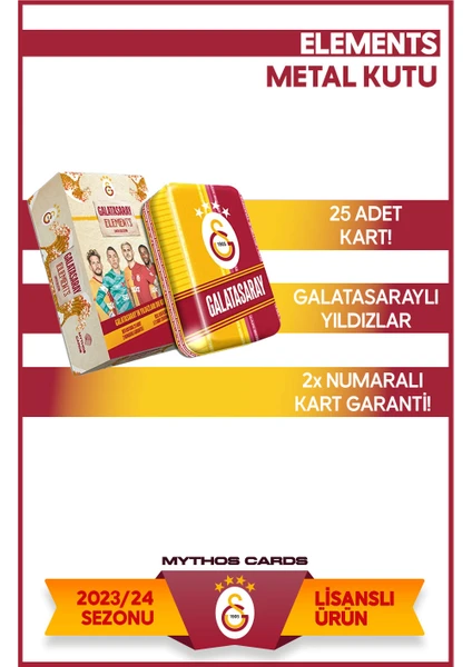 Mythos Cards Galatasaray 2023-24 Sezonu Elements Serisi - Metal Kutu