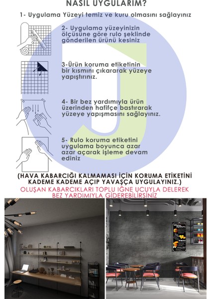 Kendinden Yapışkanlı Çimento Görünümlü Mutfak Banyo Duvar Dolap Masa Kaplama 60CMX100CM