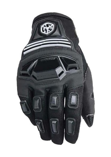 MC24 Yazlık Korumalı Motosiklet Eldiveni Siyah