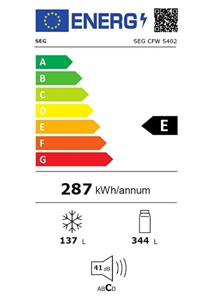 Cfw 5402 E Enerji Sınıfı 481 lt No Frost Buzdolabı