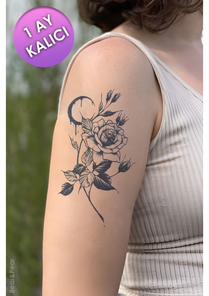 BP Tattoo 1 Ay Kalıcı Tattoo Gerçek Dövme Görünümlü Çiçek Dövmesi