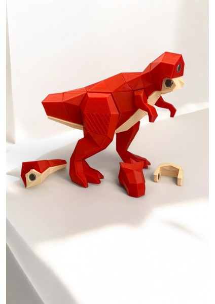 Mıknatıslı 3D Zorlayıcı ve Gerçekçi T-Rex Puzzle Aile Aktivitesi & Zeka Oyunu