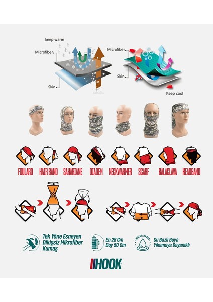 Carraro Baskılı Boyunluk Buff Motorcu Bisikletçi Kampçı Baf Maske Outdoor Bandana fiyatları