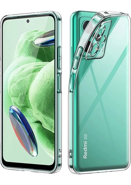 Xiaomi Note 12 Pro Plus Kapak Kamera Korumalı Lüx Silikon Şeffaf Kılıf