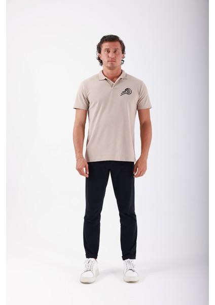 Pamuk Polo Yaka T-Shirt Krem Rengi fiyatları