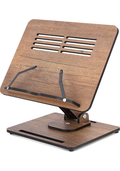 Wood Kitap Okuma Standı Yükseklik Ayarlanabilir Katlanabilir 360º Dönebilen Laptop Standı