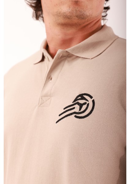 Pamuk Polo Yaka T-Shirt Krem Rengi fırsatları
