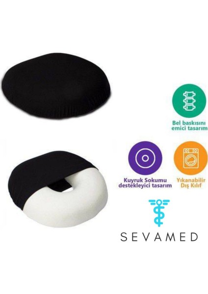 Tekno Trust Oturma Minderi Yastığı Ortopedik Destekli Simit Minder