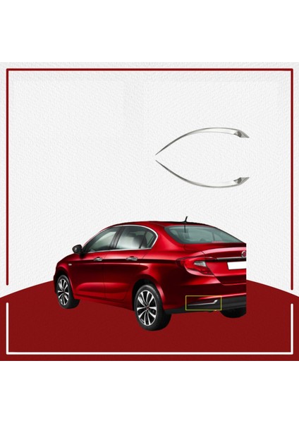 Fiat Egea Arka Reflektör Çıtası 2015- Paslanmaz Çelik