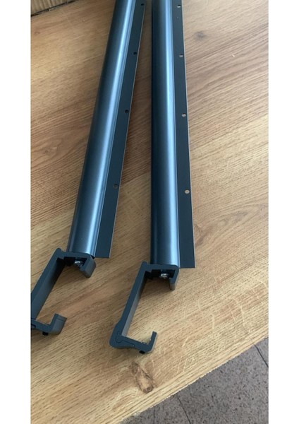 Gri 6 x 2,5 cm Kare Balkon Çamaşırlık Kurutma Askılığı Antrasit Alüminyum Alüminyum