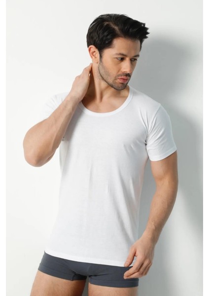 Erkek Penye %100 Pamuk Bisiklet Yaka Fanila Atlet 3006 - 6 Adet modelleri
