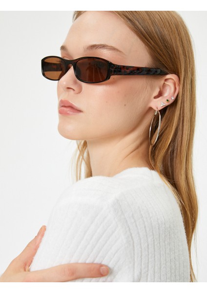 Crop Triko Kazak Bisiklet Yaka Slim Fit Uzun Kollu