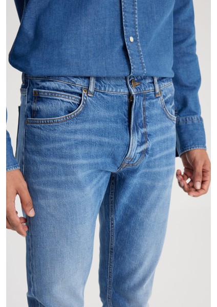 Lee Luke Slim Tapered Esnek Jean Kot Pantolon fırsatları