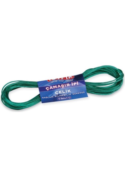 Metal Çelik Çamaşır Ipi 10 Metre Kırmızı